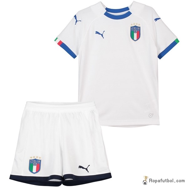 Camiseta Italia Replica Segunda Ropa Niños 2018 Blanco